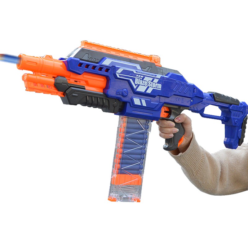 【電動玩具】 兒童電動玩具槍男孩軟彈槍機關槍大容量彈倉3-4-6-7歲安全軟子彈