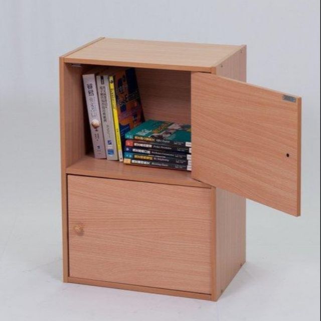 加厚款 木質 門櫃 二層 / 三層 / 四層 自組裝 書櫃 收納櫃 文件櫃 置物櫃 木櫃 組合櫃 書架 玩具櫃 收藏