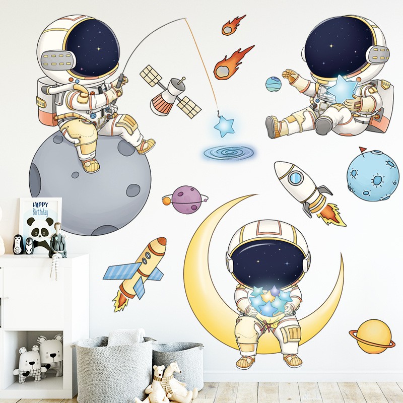 五象設計 居家裝飾 壁貼 兒童房裝飾 墻貼 太空宇航員