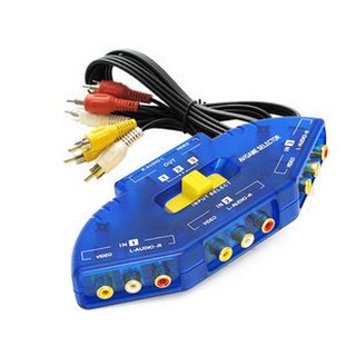 盒裝 AV影音訊號切換器 wii xbox 360 ps2 ps3 TV DVD VCD 遊戲機 訊號切換器 三進一出