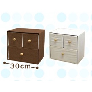 [小青蛙小舖]現貨!!日本景品 全新 折疊式櫃子 箱子 收納櫃 抽屜 共兩款(白色.咖啡色)