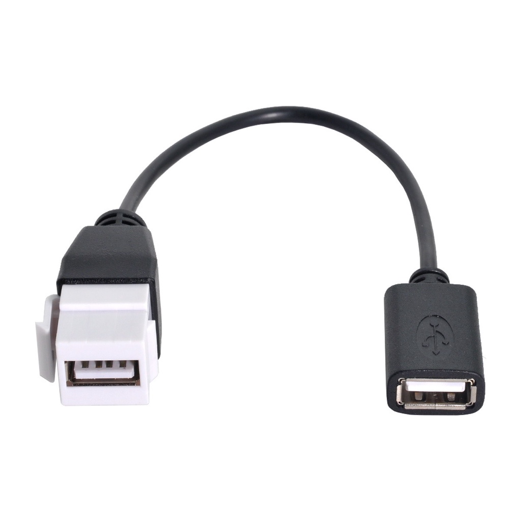 U2-022  Keystone轉接線 USB母對母 USB2.0 A母對A母  直接扣在網線插座 不用焊接、不用鎖螺絲