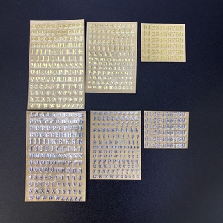 [森.手感] 3mm/4.5mm袖珍英文數字金屬貼紙 水晶滴膠 UV膠 美甲 時光寶石 手作材料 封入物