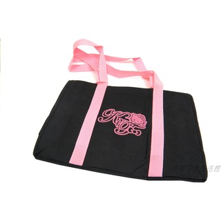 日本原裝進口~kitty不織布環保購物袋~粉黑色(大橫款)