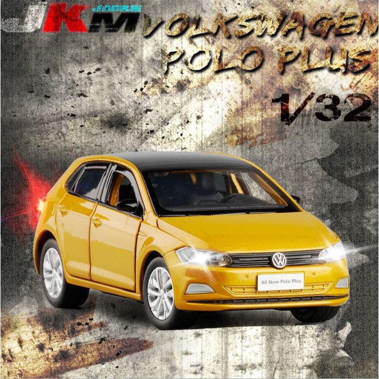 ⭐️~[淺口袋]~⭐️ 福斯 Volkswagen  Polo 1:32 前輪可轉向 仿真模型車 有避震及燈光效果