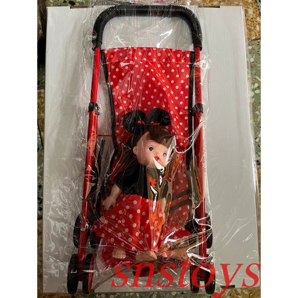 Sns 古早味懷舊童玩嬰兒娃娃車小女生推車長寬57x23公分娃娃高25公分 蝦皮購物