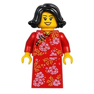 LEGO 樂高 城市街景人偶 中國風人偶 春節 年夜飯 媽媽 女兒 紅包 80101