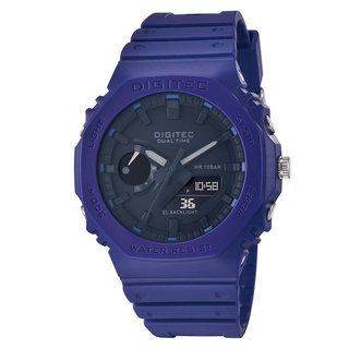 DIGITEC 數碼科技 個性潮流八角橡樹款電子錶 游泳防水 運動手錶 100M防水 夜光 日期 星期顯示 男錶 女錶