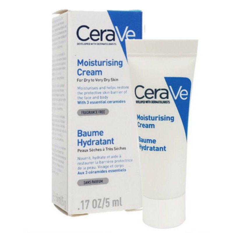 CeraVe 適樂膚 長效清爽保濕乳液 長效潤澤修護霜 5ml