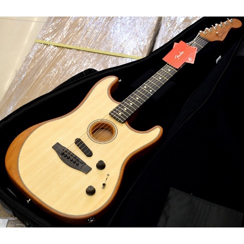 【欣和樂器】美廠Fender Acoustasonic Stratocaster 電木吉他/Natural