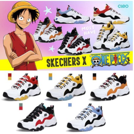 櫻落`Skechers D'Lites 3.0熊貓鞋One Piece航海王/海賊王聯名款記憶鞋墊厚底增高男女款羅| 蝦皮購物