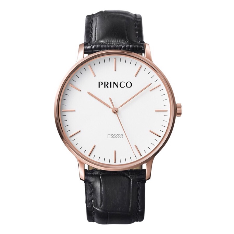 《PRINCO》PAY iPASS石英錶 一卡通速PAY手錶 白色大錶面40mm 玫瑰金不鏽鋼錶框