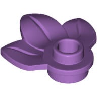 【小荳樂高】LEGO 植物 中間紫色 圓點帶葉子(三葉) Plant 6210460 32607