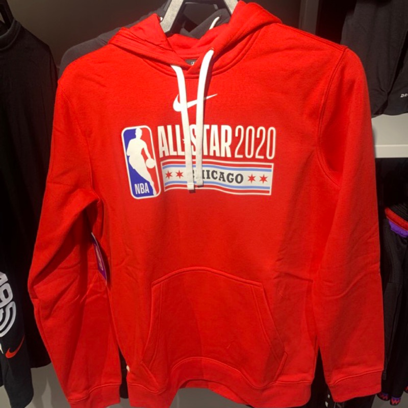  NIKE NBA 2020 紅 白 芝加哥明星賽 刷毛 連帽 帽T 男生 CI5447-657