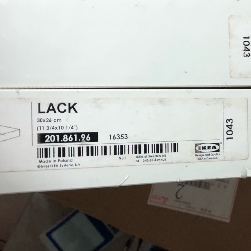 Ikea LACK 層板/層架, 白色 201.861.96 原價245/片 2片小瑕疵 出清價349 北歐 30X26