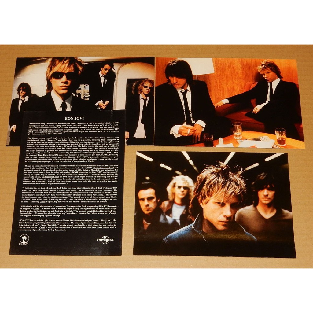 Bon Jovi 邦喬飛 Crush It S My Life 台灣宣傳套裝cd Vhs 圖卡 蝦皮購物