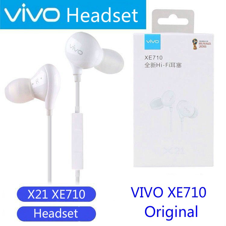 Vivo耳機3.5mm帶線控聽筒vivo X21 XE710 X20 V9 V7+耳機高保真耳機