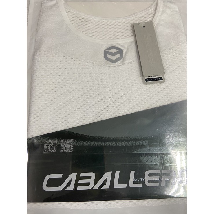 『時尚單車』CABALLERO 基本款網狀內衣 輕量化 全網狀高機能運動背心 男款 白色