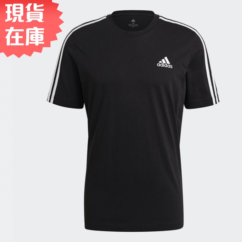 Adidas ESSENTIALS 男裝 短袖 T恤 慢跑 休閒 刺繡LOGO 黑【運動世界】GL3732