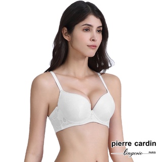 【pierre cardin 皮爾卡登女性內衣】C/D罩 素雅蕾絲拼織鋼圈內衣(單件-PCM奶油白)-609-62191