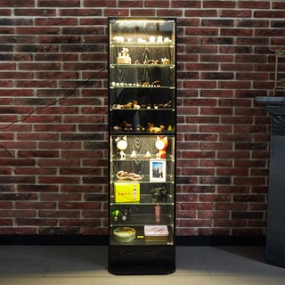 居家大師 低甲醛臺灣製LED燈多功能展示櫃 置物櫃/收藏櫃/玻璃櫃/書櫃/模型櫃/公仔櫃/收納櫃 BO019