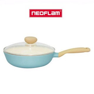 [NEOFLAM] Retro 炒鍋26cm 帶玻璃蓋（薄荷 / 粉色）/ 不粘鍋