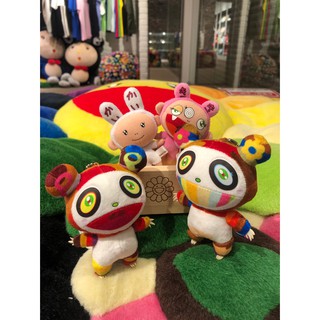 村上隆TAKASHI MURAKAMI Kiki Kaikai Panda 小玩偶鑰匙圈吊飾組合