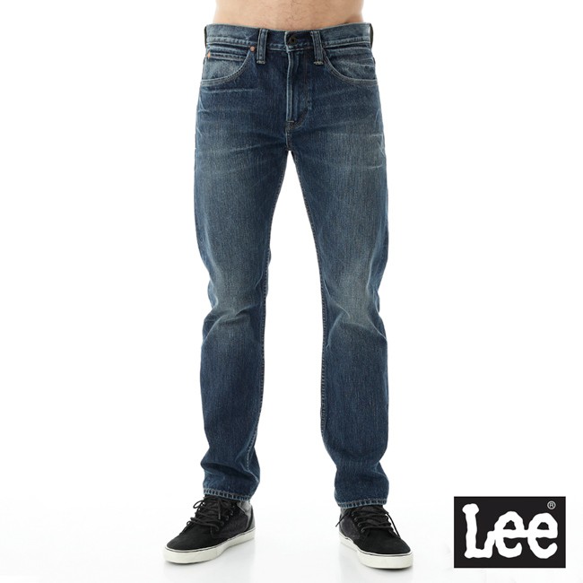 Lee 707 中腰標準合身小直筒牛仔褲 男 藍 101+ LL1601722PX