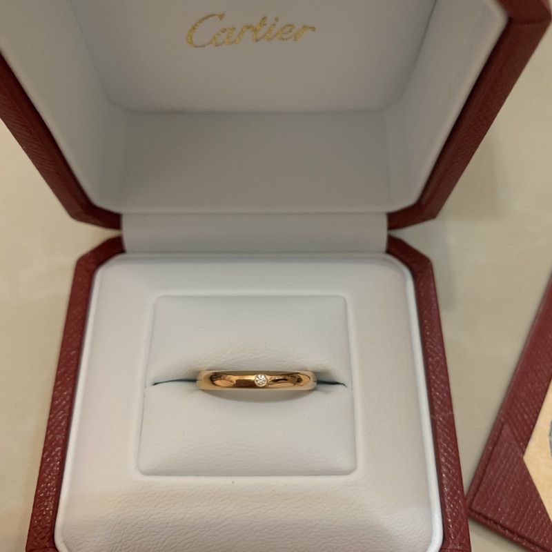 全新Cartier 1895 玫瑰金鑽石戒指 #48
