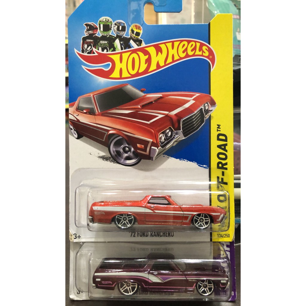 絕版 風火輪 Hot Wheels  福特貨卡 1972 FORD RANCHERO 1紫2紅   1