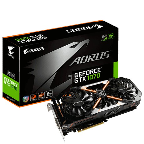 技嘉 AORUS GTX 1070 8G 鷹神版/Std:1632MHz,OC:1835MHz/註冊五年保固