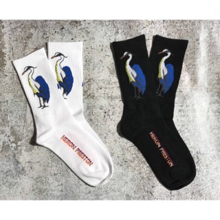 「英國公司貨」HERON PRESTON 仙鶴襪/黑白/正品