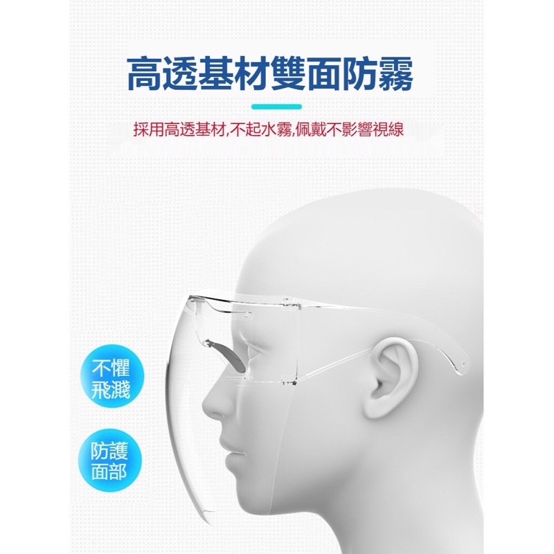🐷高級質感防護防霧護目面罩、護目鏡、可戴眼鏡🐷台灣現貨秒發-防疫神器