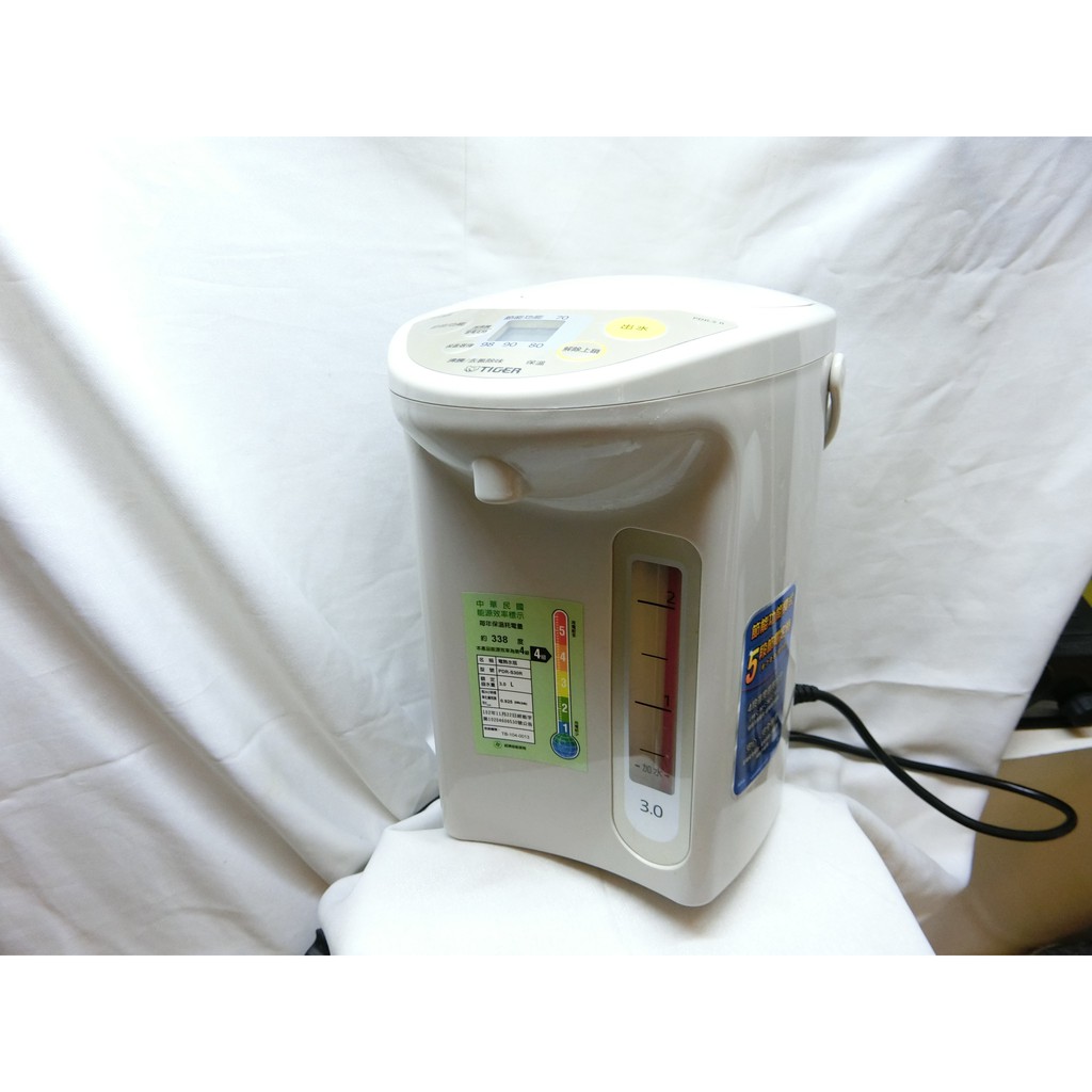 (h4) 二手日本製TIGER 虎牌3公升4段溫控微電腦電熱水瓶 PDR-S30R