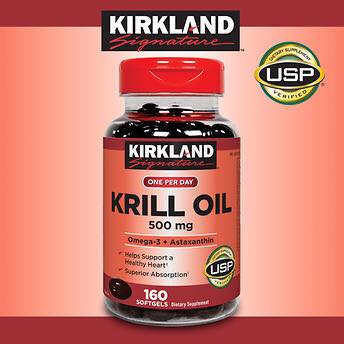 【現貨出清】160顆 磷蝦油 Krill Oil Kirkland 科克蘭 美國好市多代購