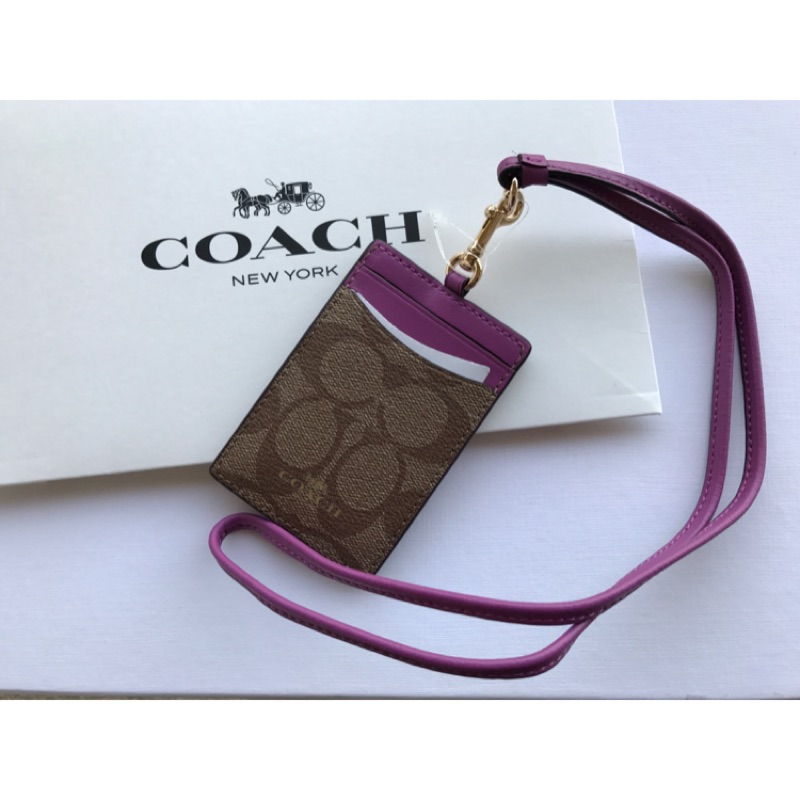 咩兒美國代購🌟Coach 粉紫色證件套