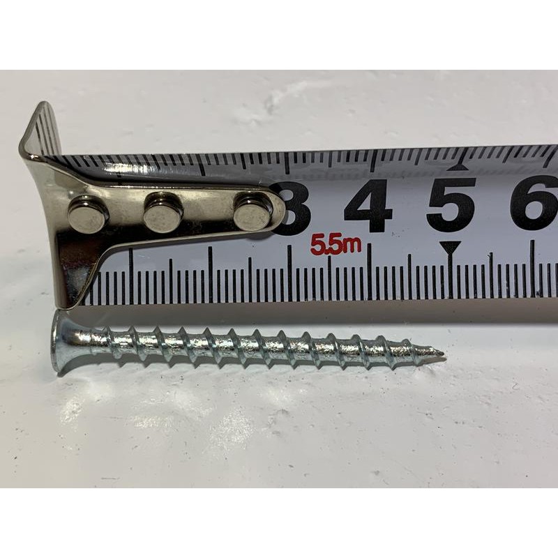 鍍鋅 鐵製 喇叭頭 8#(4mm)*2" 皿頭十字尖尾 攻牙螺絲 南方松用 小包裝50支