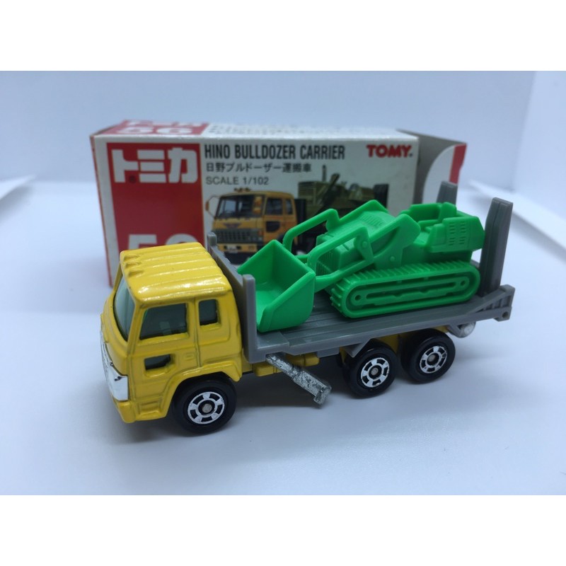 Fufu日貨 トミカtomica 絕版紅標中製no 56 Hino Bulldozer Carrier 日野運搬車 蝦皮購物