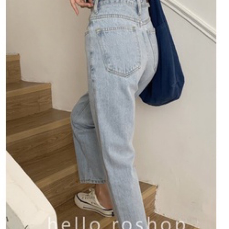Roshop/小隻女也可以穿的有夠瘦淺藍牛仔褲/尺寸：S