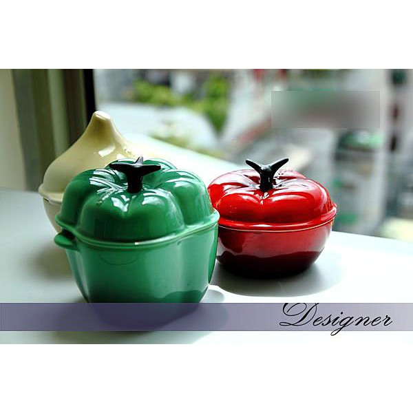 移倉出清＊Le Creuset 法廚＊泰國製-甜椒青椒烤盅/烤皿/烤碗 可進烤箱微波 非鑄鐵鍋