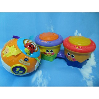 小踢的家玩具出租*C0304費雪爬行音樂鼓+vtech滾滾球優惠組~爬行階段好朋友~即可租
