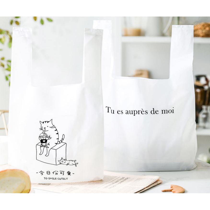 甜點包裝袋 50入 麵包包裝袋 手提袋 塑膠袋 禮品袋 禮物袋 雞蛋糕紙袋 飾品袋 飾品包裝袋