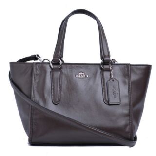 全新 Coach 精品包 全真皮 咖啡色 深咖啡 小包 名牌包 手提包 側揹包 馬車