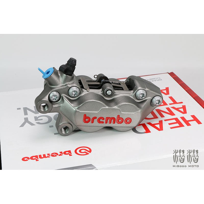 【潛潛】 Brembo 對四卡鉗　灰底紅字　左邊 右邊