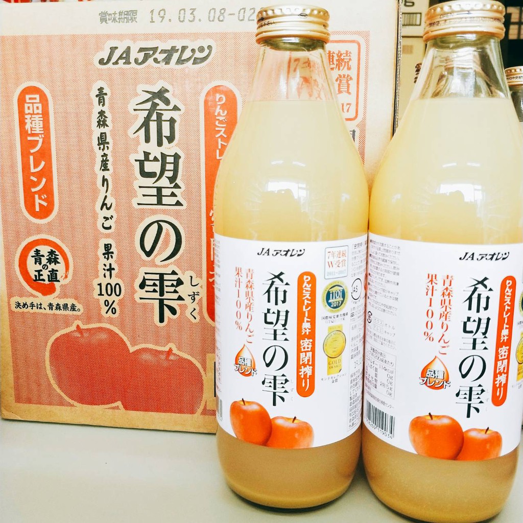 免運《花木馬》青森農協希望之露日本青森希望の雫 100%蘋果汁1000ML*6 含運 日本蘋果汁 青森蘋果 有發票