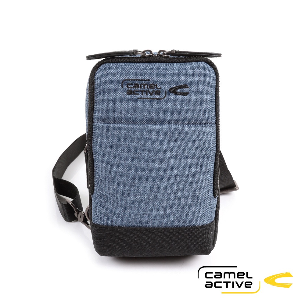 【Camel Active】James系列 休閒個性側背包-黑藍/C28C80002103