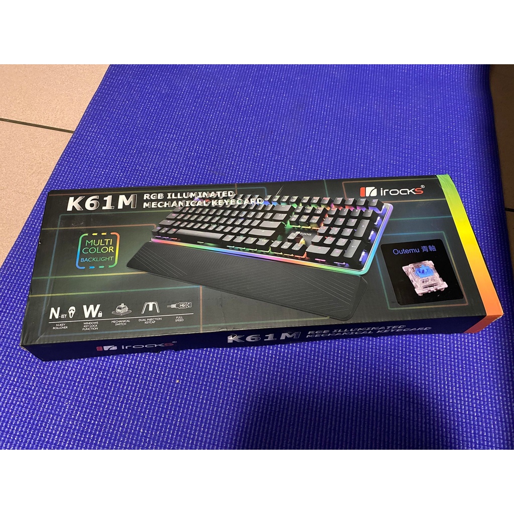 i-Rocks K61M RGB 機械鍵盤 青軸 (二手品)