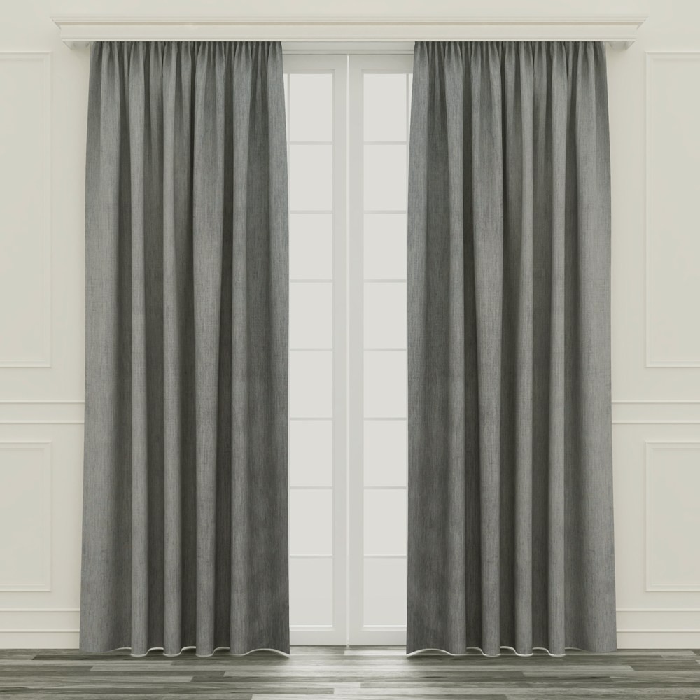 特力屋 可水洗塗層遮光窗簾 灰色 200x165cm