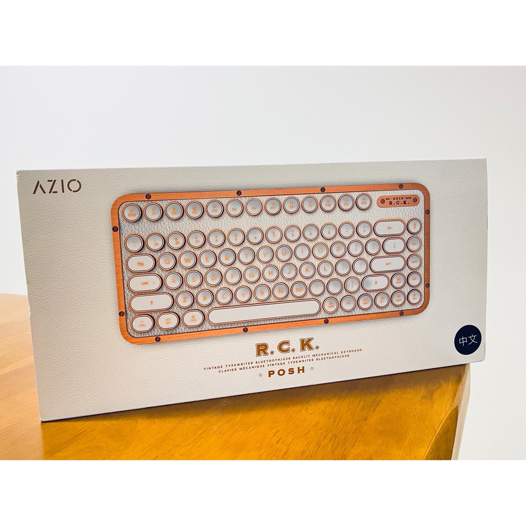 全新品【AZIO】AZIO R.C.K. POSH BT 藍牙真牛皮短版中文鍵盤PC/MAC(鍵盤)