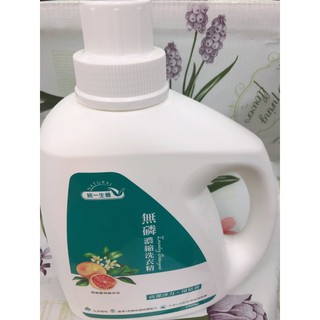 統一生機 無磷濃縮洗衣精「朝露葡萄柚」1800g...超商取貨單筆限兩罐